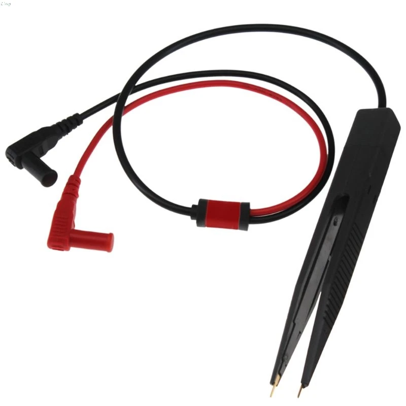 

SMT SMD Chip Resistance Test Clip Grip Lead Probe Multimeter Meter Capacitor Tweezer l29k