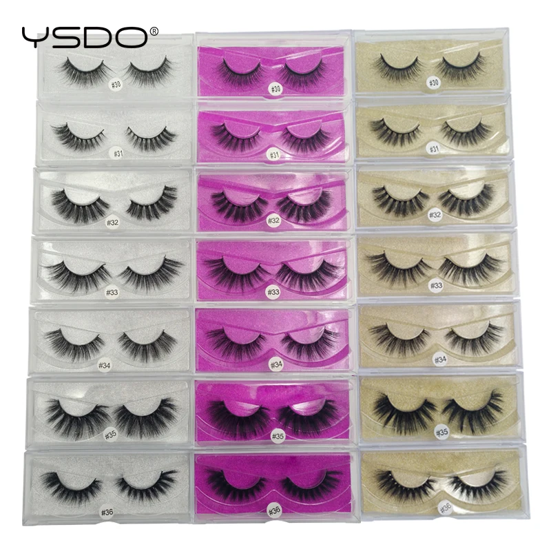 

YSDO lashes 1 box mink eyelashes natural long 3d mink lashes hand made false eyelashes full strip lashes makeup false eyelashes