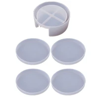 5pcs coaster molds with coaster storage box mold kit epoxy resin molds for resin cups mats home decoration resin crafts