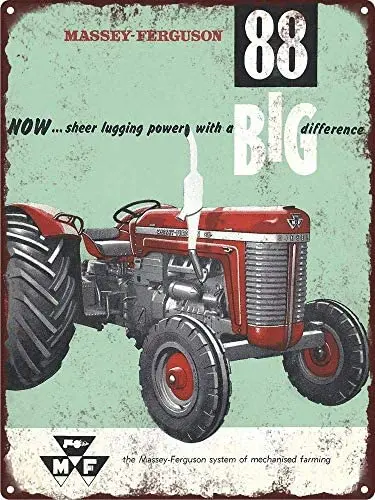 

Massey Ferguson 88 Tractor Farm tin Sign Wall Retro Plaque Decoration Metal PosterWarning Sign for 8X12 Inch