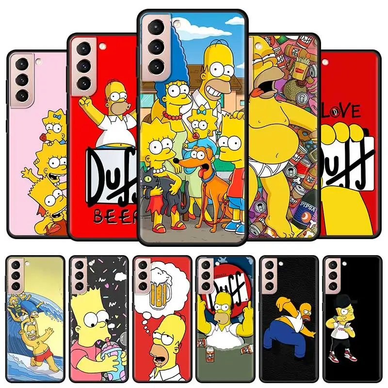 

The Simpsons Silicone Soft Case Funda for Case For Samsung Note 20 Ultra 5G 10 S21 Plus 10 Lite 9 8 S21 FE Cover Coque