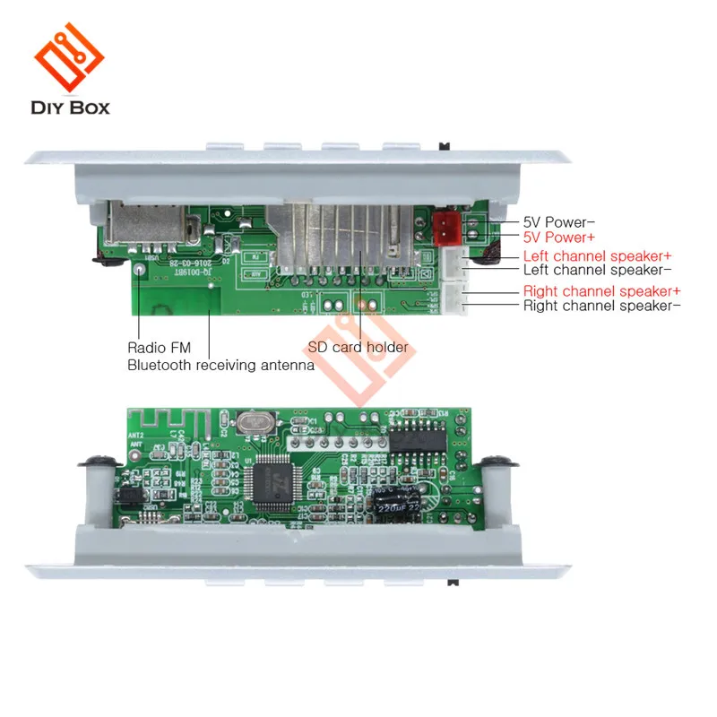5 в автомобильный Bluetooth MP3 WMA WAV декодер плата аудио модуль MMC/SD/MMA карта USB радио автомобильный двойной динамик 2* 3W