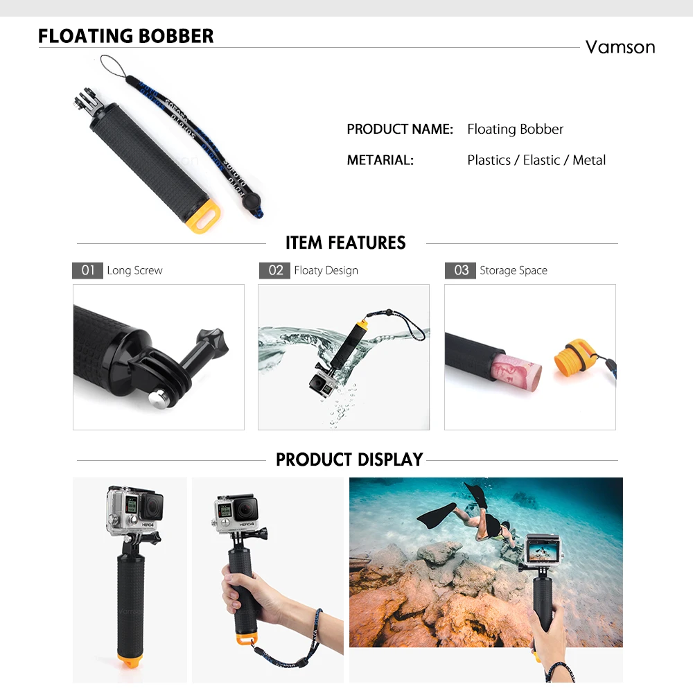 Vamson for GoPro Hero 8 Black Accessories Waterproof Housing Case Mesh Carry Bag Filter Gopro Action Camera VS30 | Электроника