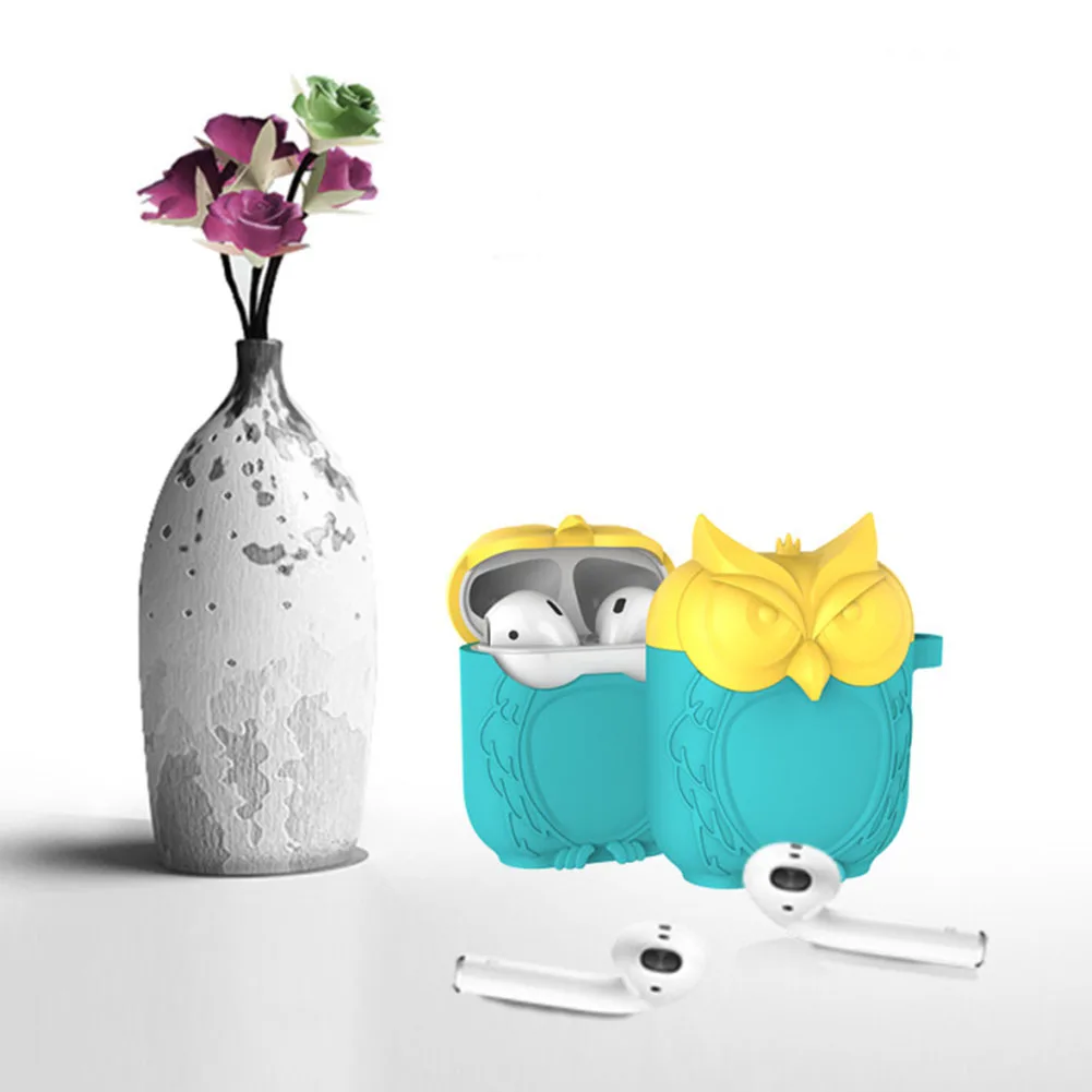 Чехол силиконовый защитный чехол с рисунком совы для беспроводной зарядки