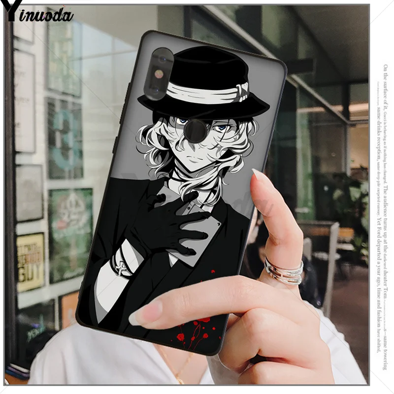 Yinuoda Япония Аниме бангоу страй собаки Dazai Osamu черный ТПУ чехол для телефона Xiao mi красный mi 5 5Plus 7 K20 Note5 6A mi 6 mi x2 mi x2S