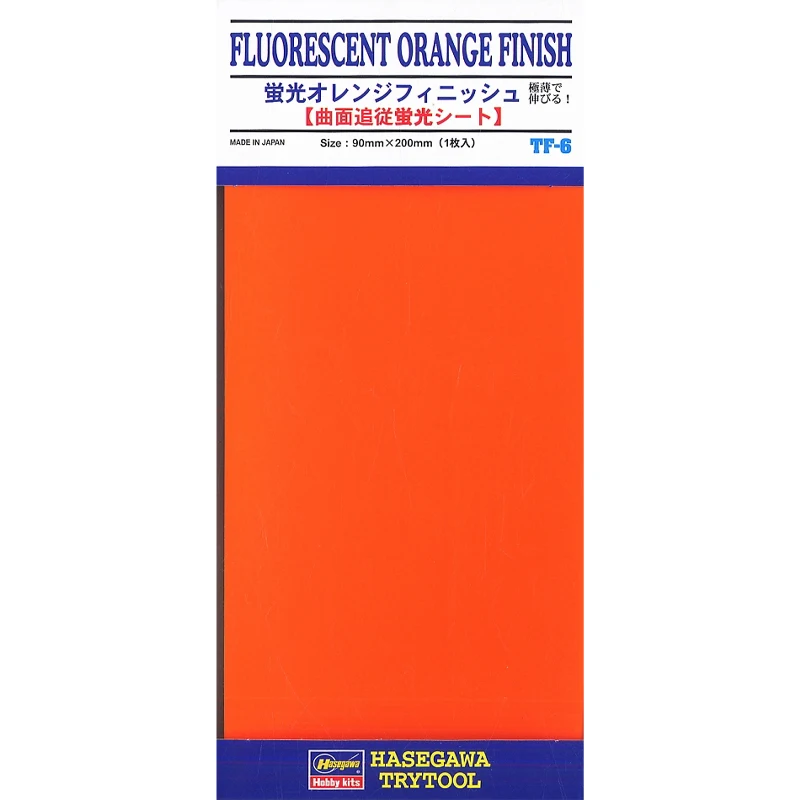 

Hasegawa TF-06 #71806 Fluorescent Orange Finish 1 Sheet (Size: 90 X 200mm)