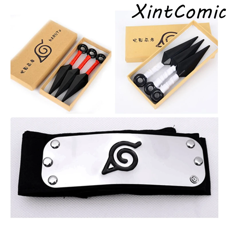 Наруто Узумаки Хатаке Какаши Учиха Саске деидара ПВХ кунай оружие сюрикен ручной меч повязка на голову Csoplay