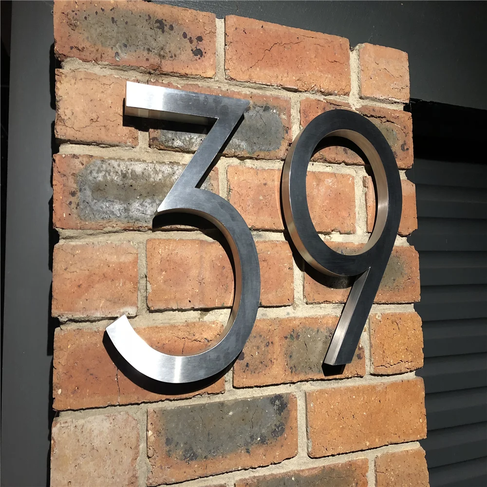 20cm high Outdoor stainless steel house digital, outside use 8 inches high home numbers/doorplate