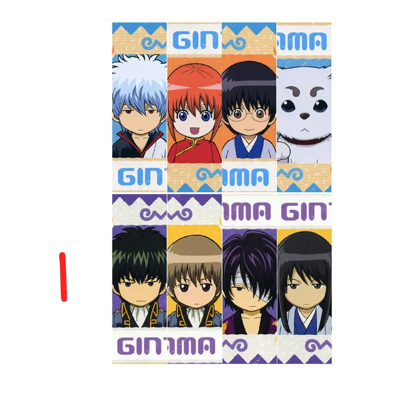 8 шт/лист аниме &quotгинтама&quot закладки Водонепроницаемый прозрачный ПВХ