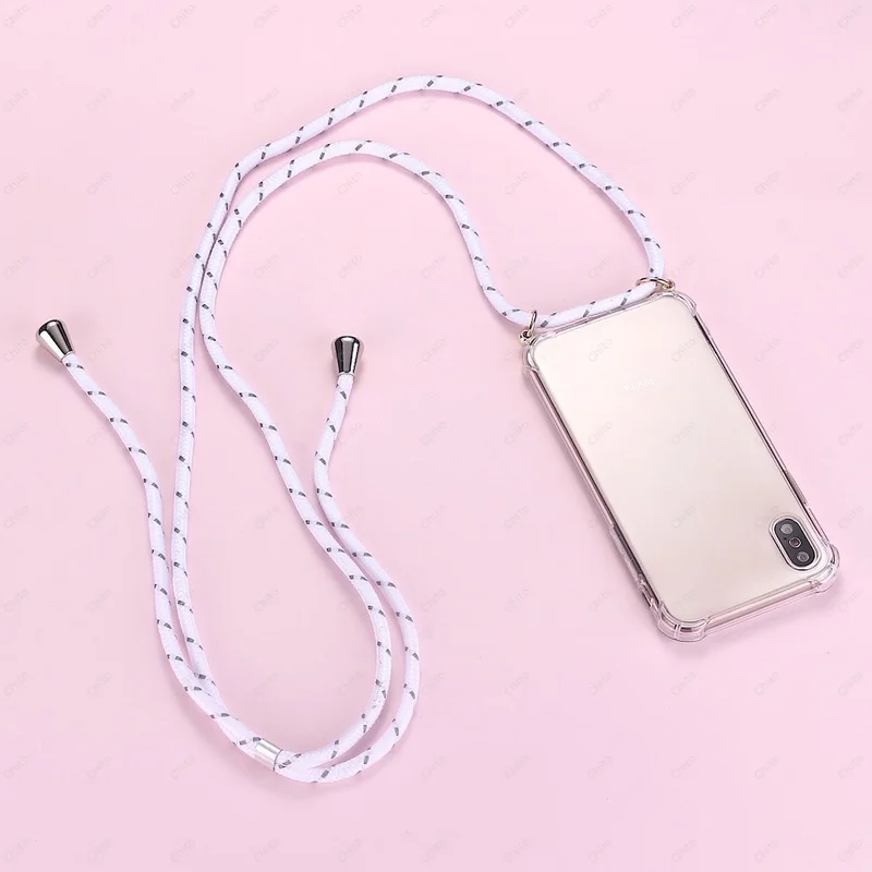 clear phone case for xiaomi mi 11 ultra lite 10 9 8 pro se cc9 cc9e a3 note 10 case strap cord lanyard cover transparent xiomi free global shipping