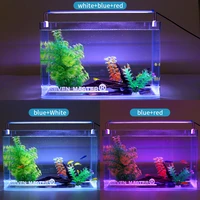 super slim fish tank aquatic plant grow lighting waterproof clip 18 58cm for fish tank new color changing aquarium led light
