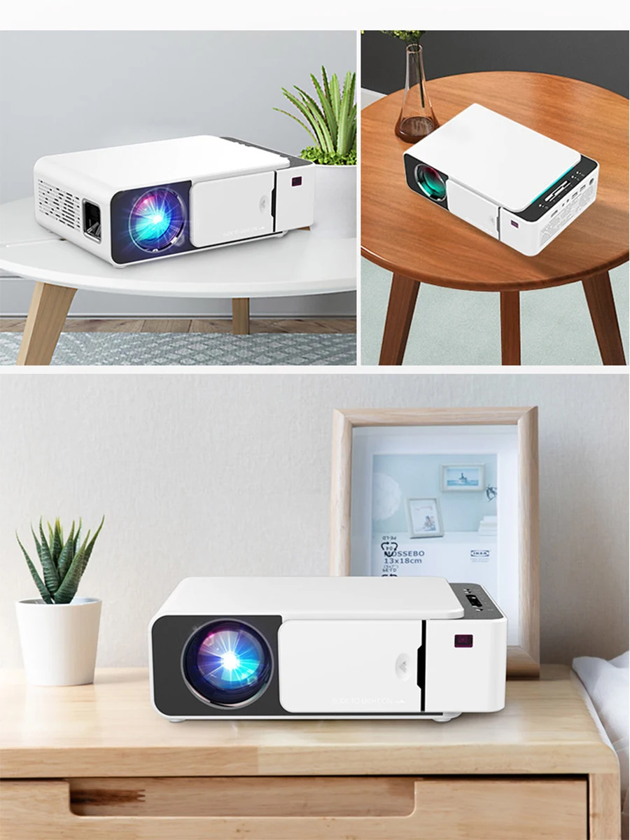 VIVICINE новейший V200 1280X720P светодиодный HD проектор, опционально Android 7,1 Bluetooth, поддержка 4K Wifi HDMI USB ЖК-проектор для домашнего кинотеатра