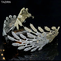 sweet cubic zirconia tiaras hairbands for wedding high quality cz party headpieces brithday pageant hair jewelry for women