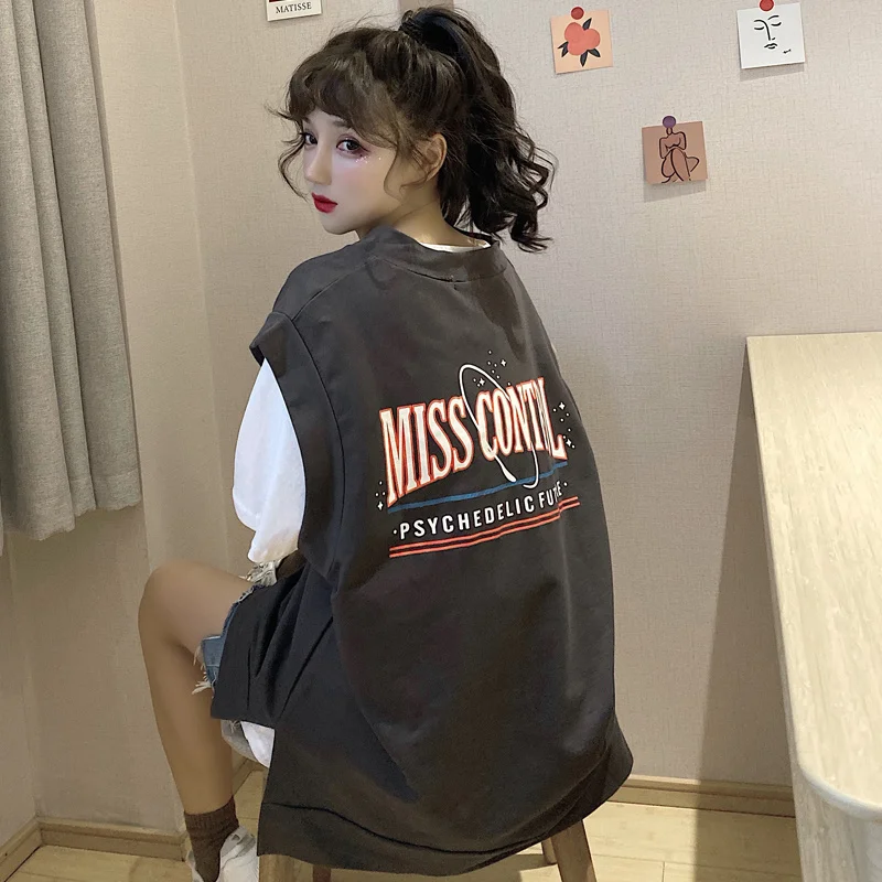 

Женский трикотажный свободный мягкий жилет, универсальный летний кардиган без рукавов в стиле интернет-знаменитостей