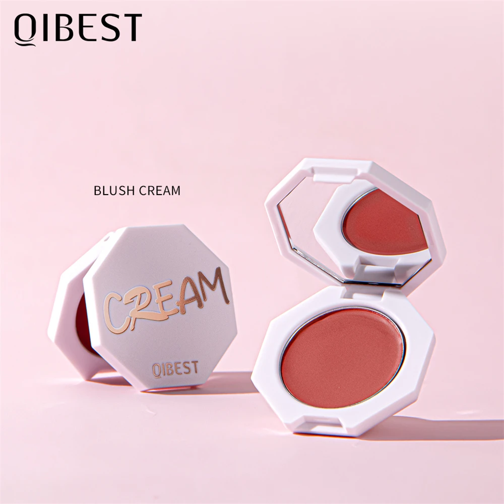 QIBEST лица матовые румяна палитра 6 цветов щек порошок макияж минеральный пигмент