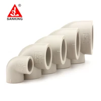 free shipping sanking pph 20 75mm 90 degree elbow 90 degree elbow tube fitting plastic pipe fitting