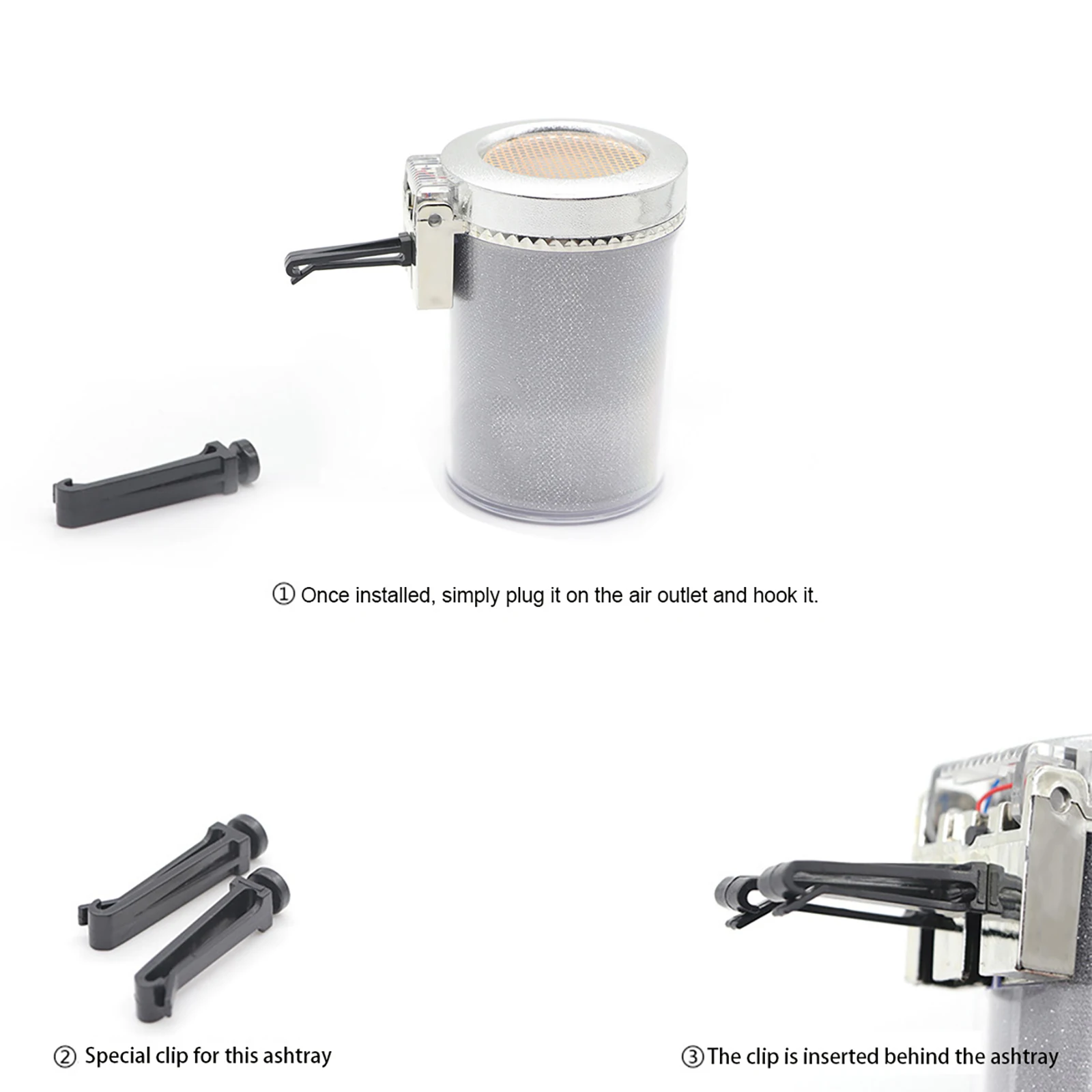 

1PCS Car LED Ashtray Garbage Coin Storage Cup Container Cigar Ash Tray Durable Car Styling Universal Size Cup Holder Storage