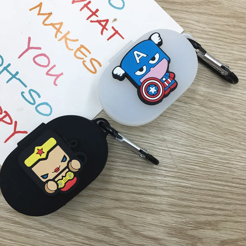 Мультяшный чехол для наушников с крючком для Xiaomi Redmi AirDots, новинка, чехол, беспроводной Bluetooth чехол для наушников, мягкий чехол из ТПУ