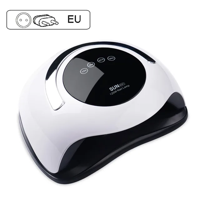 EU Plug 120 Вт быстрая сушилка для светоотверждения высокой мощности Светодиодный УФ-лампа для ногтей для всех гелей лак с таймером Авто зондирование гель свет инструменты для ламп - Цвет: EU Plug