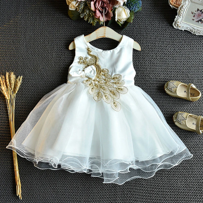 

Baby Girls Party Dress Kids Summer Clothes Sleevless Animal Decoration Princess Birthday Costume Girls Tutu Dresses Kids Dress