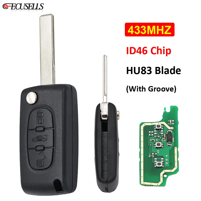 Ключ Автомобильный складной с тремя кнопками 433 МГц 0536 моделей после 2005 года |