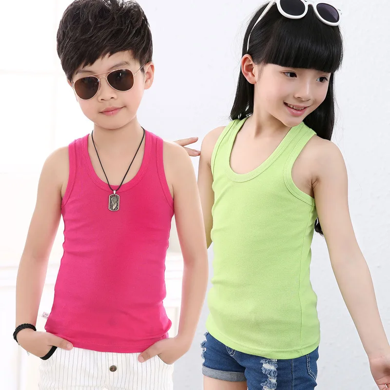Хлопковая майка для малышей футболки маленьких мальчиков и девочек яркие цвета
