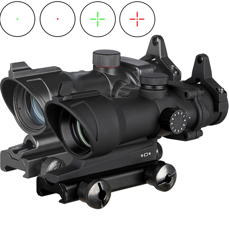 

Tactics ACOG 1X32 Red Dot Tactical Sight Optical Rifle Scopes ACOG Red Dot Scope Hunting Scopes green Crosshair With 20mm mount
