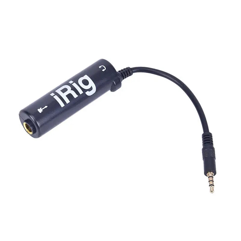 Black Guitar Interface IRig Converter Replacement Guitar for Phone