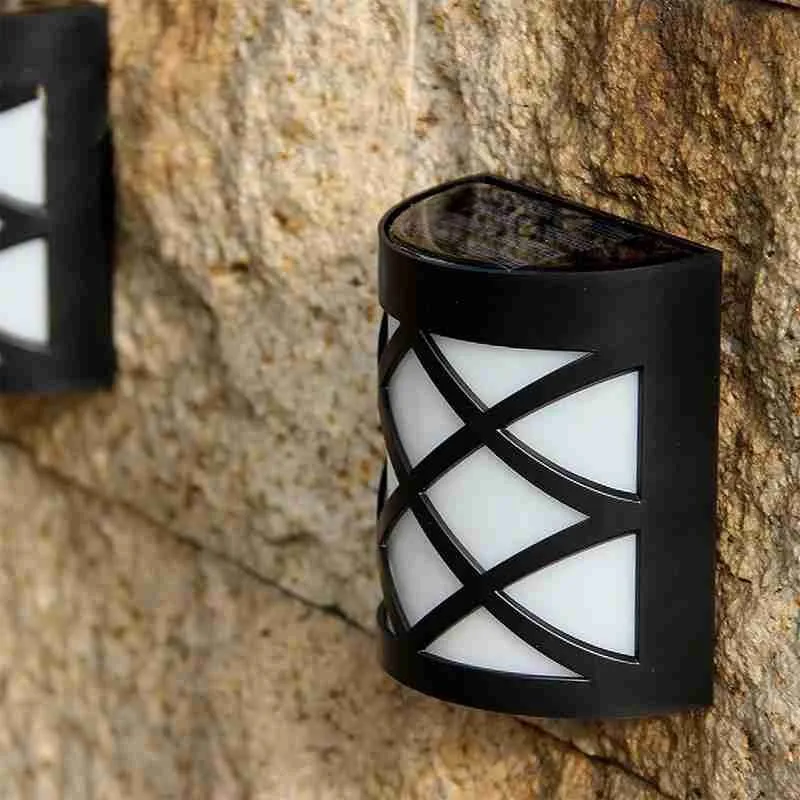 Солнечный Мощность настенный светильник движения Сенсор на открытом воздухе 6LED