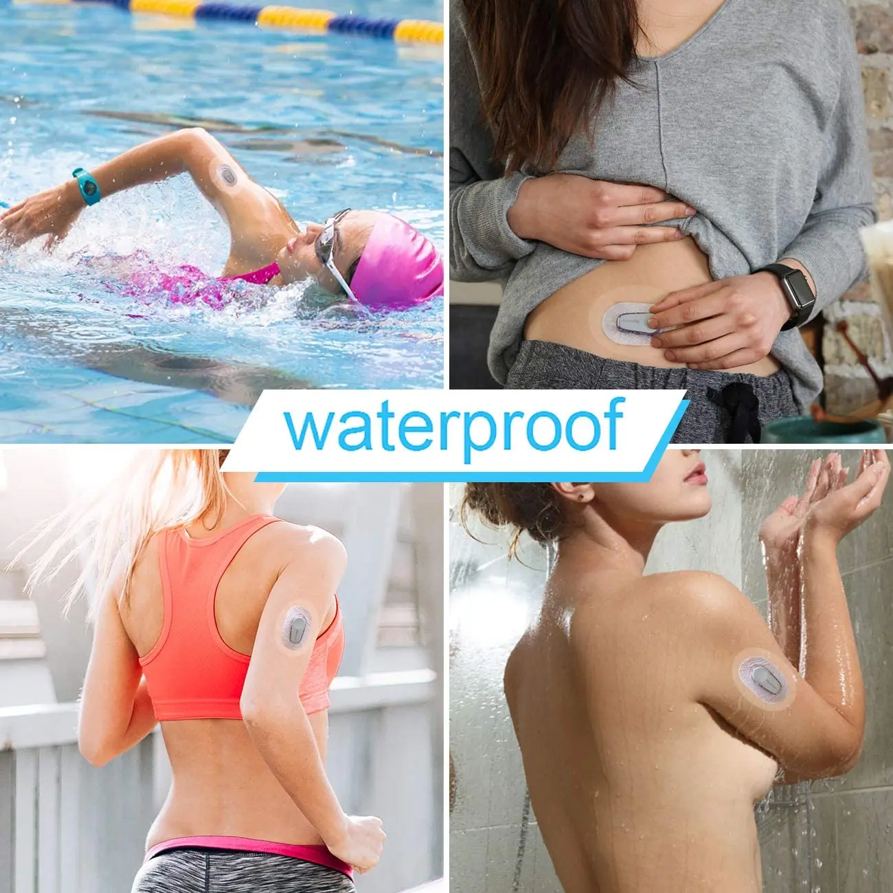 

50pcs Shower Waterproof Patch Transparent Waterproof Adhesive Patches For Dexcom G6 Overpatch Transparent Stickers