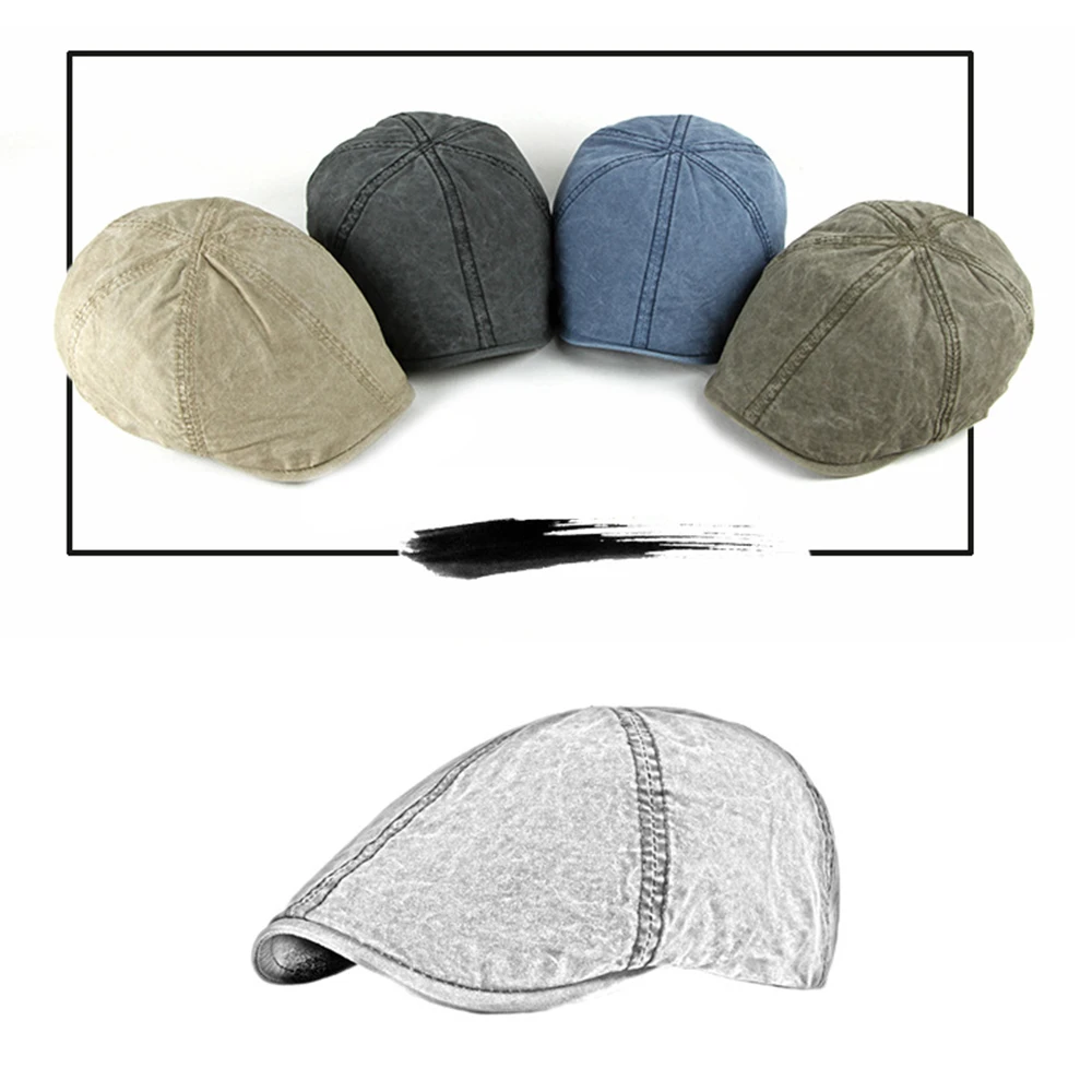 Мужская Повседневная шляпа ретро одноцветная простая остроконечная Кепка