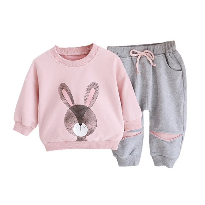 

Baby Girls Clothes Spring Kids Clothes Set Printed Top+Pants Tracksuit Suit Autumn Baby Clothes Toddler Girls Outfits Clothing