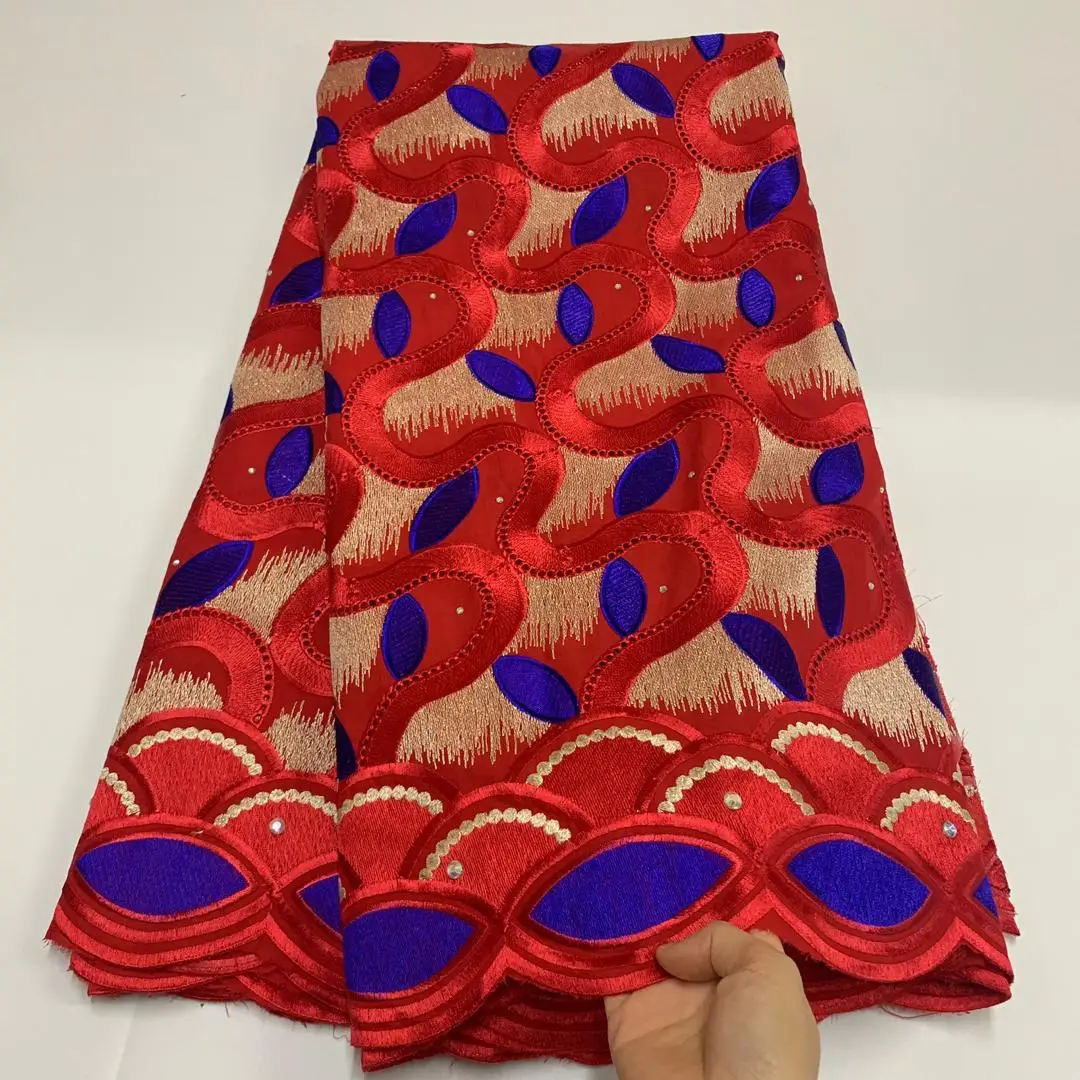 

Hot Selling Swiss Voile Lace 100% Cotton Material For Women Dress Yellow Nigerian Lace Embroidery