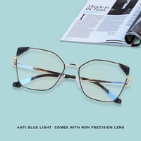 53143 lentes filtro azul mujer metal ladies eyewear cat eye decorative vintage spectacles womens computer eyeglasses oculos