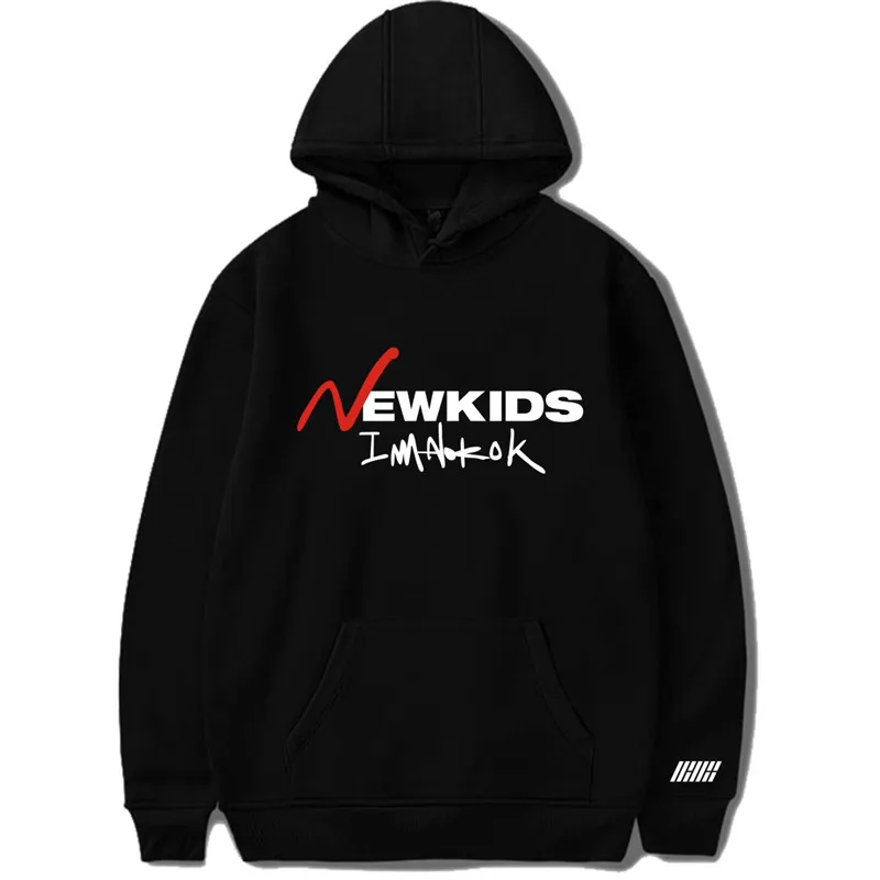 Альбом iKON новинка Детская толстовка с капюшоном и длинными рукавами принтом I am OK