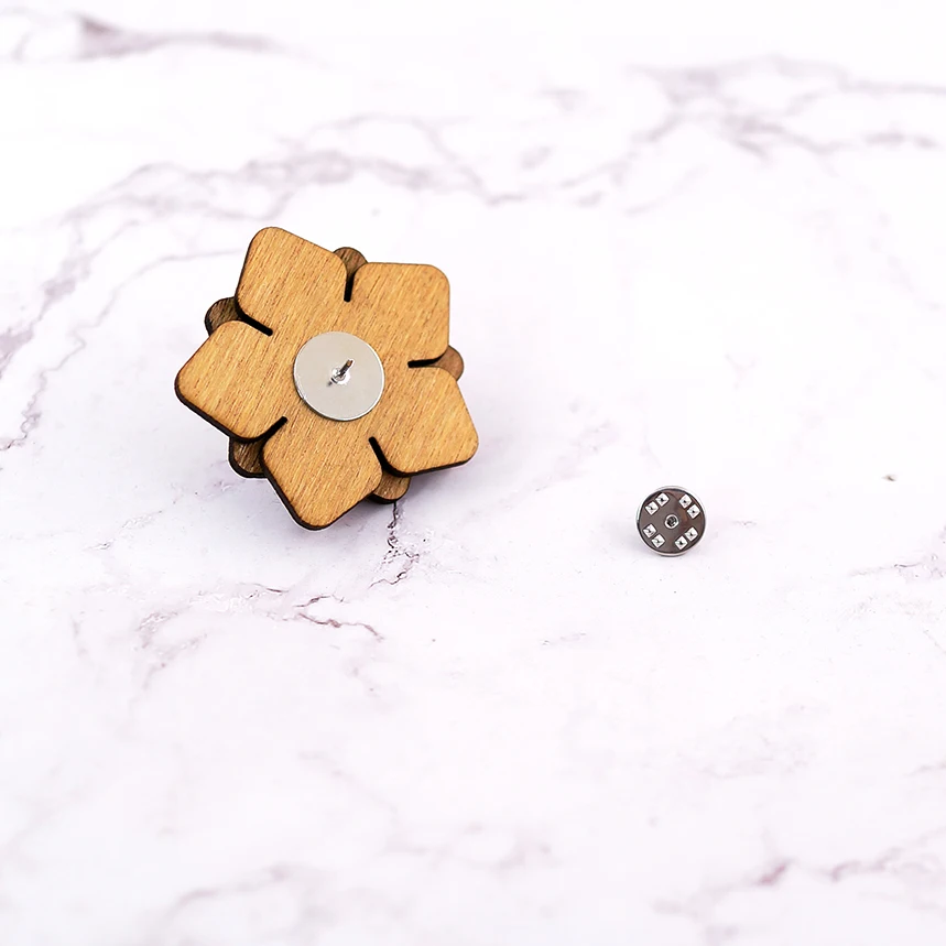 Деревянная брошь ручной работы свадебные броши на лацкан цветок ретро булавки
