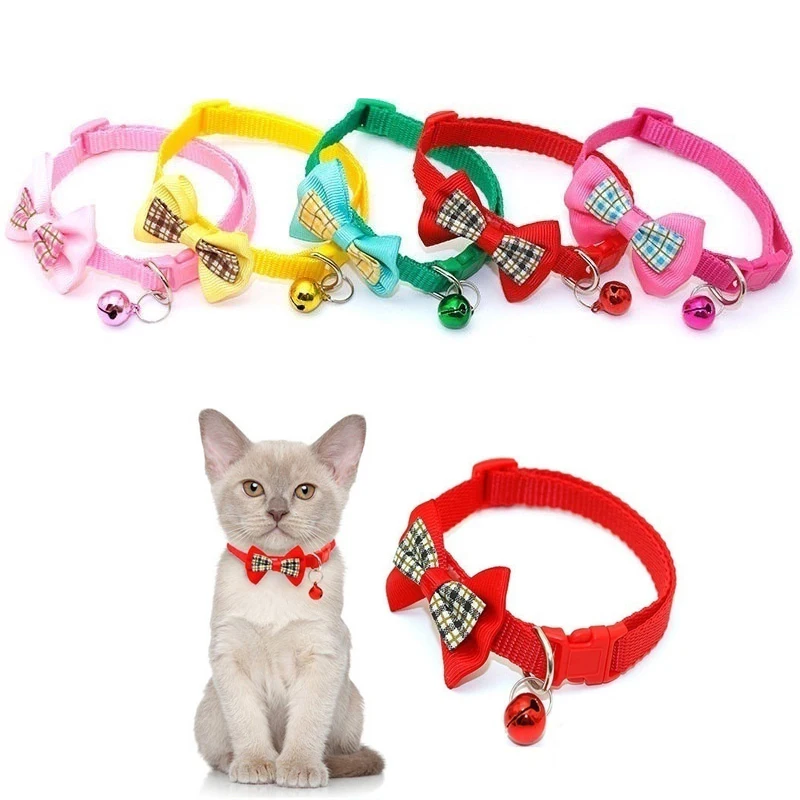 

Cat Collar, Pet Cat Collar, Plaid Bow Collar for Cats, Pet Accessories Cat Accessories
