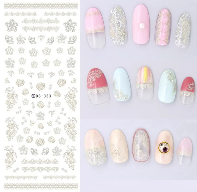Цветочные узоры! Лак для ногтей воды деколь декорации Дизайн Наклейка водяного