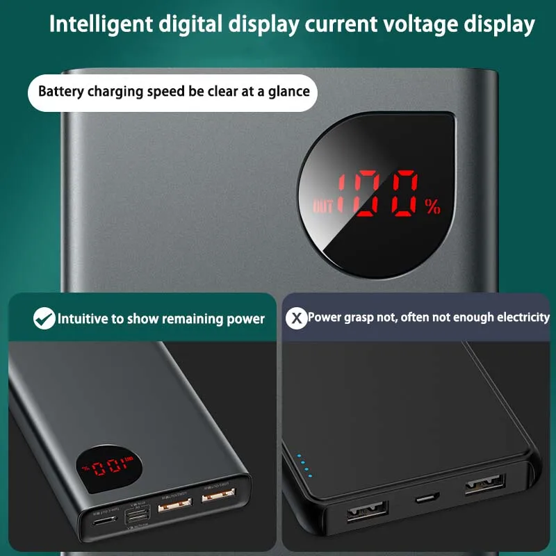 

Power bank 10000 mAh 22.5W super fast charging 20W Apple PD digital display mobile power bank supports 18W two-way fast charging