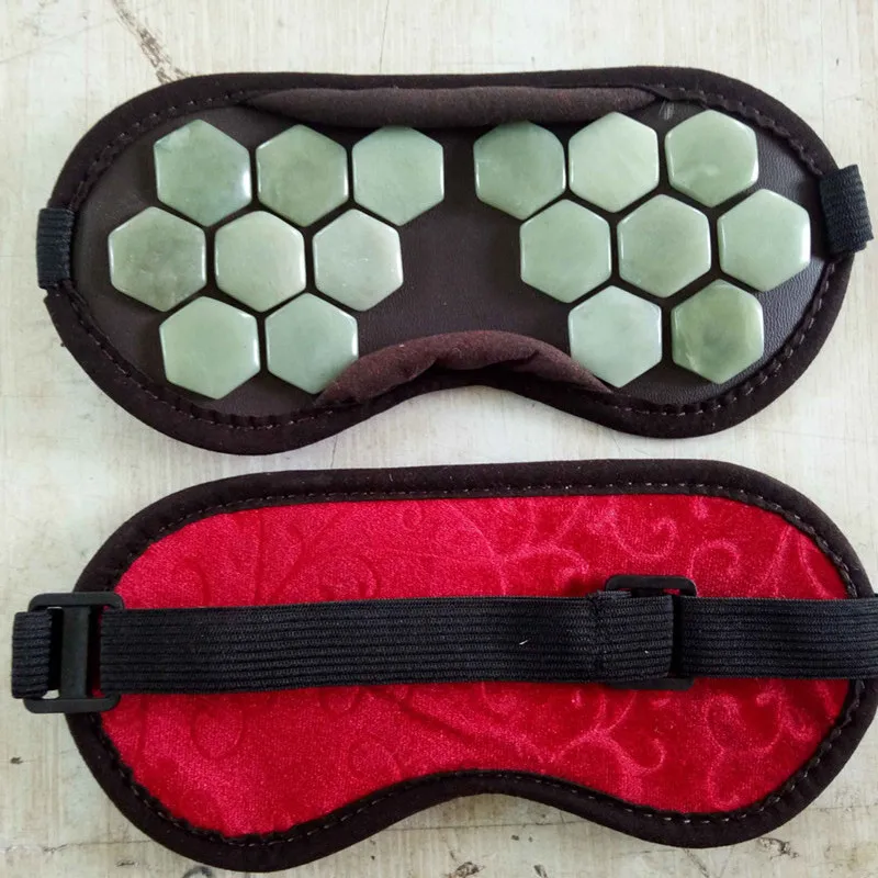 Натуральный турмалиновый массажер для глаз щит Нефритовый камень отрицательные