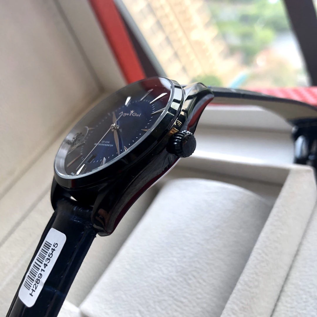 

2020 Limited New Men Automatic Mechanical Black Case Leather Sapphire Glass back See Through Watch Waterproof