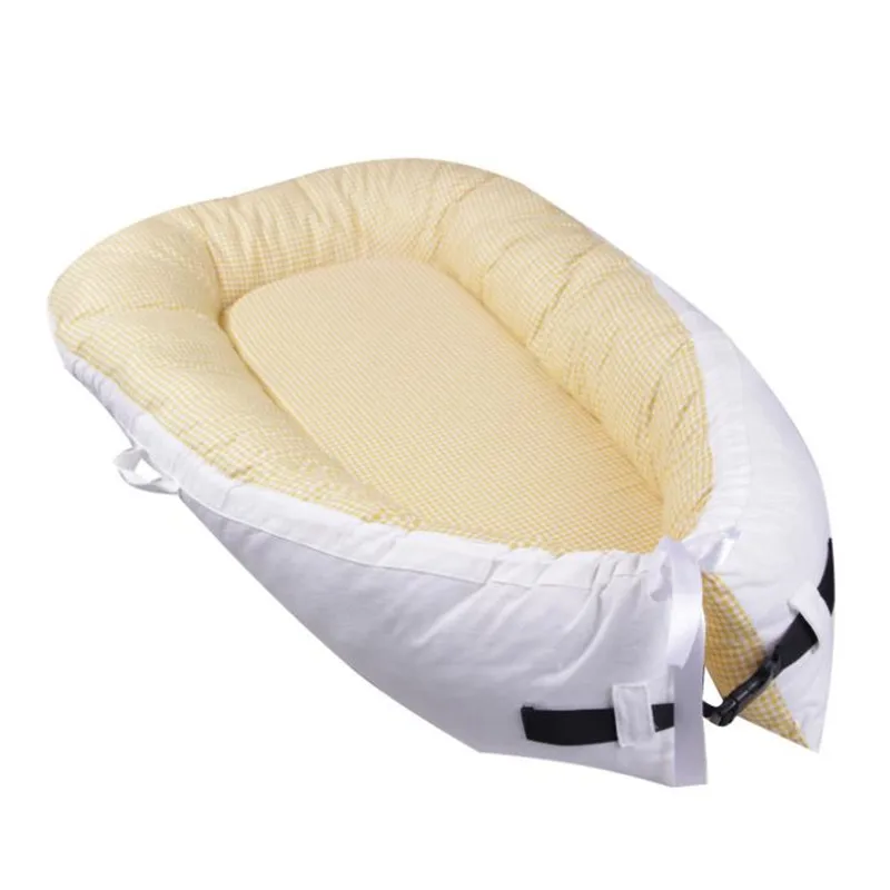 Детская кроватка из хлопка мягкая детская кровать 80*45*10 см портативная для