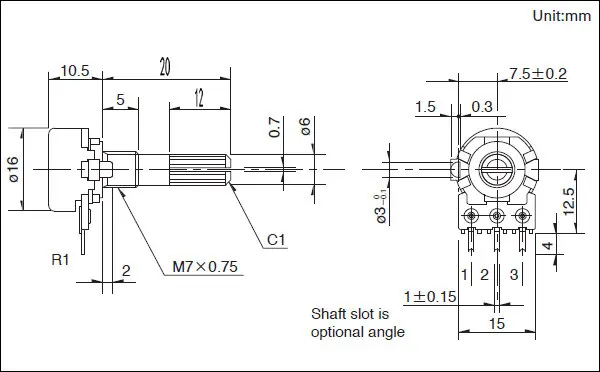 

3PCS New Original Japan ALPS RK163 audio amplifier amp volume Single-unit Rotary Potentiometer 10KB 50KB 100KB 10K 50K 100K