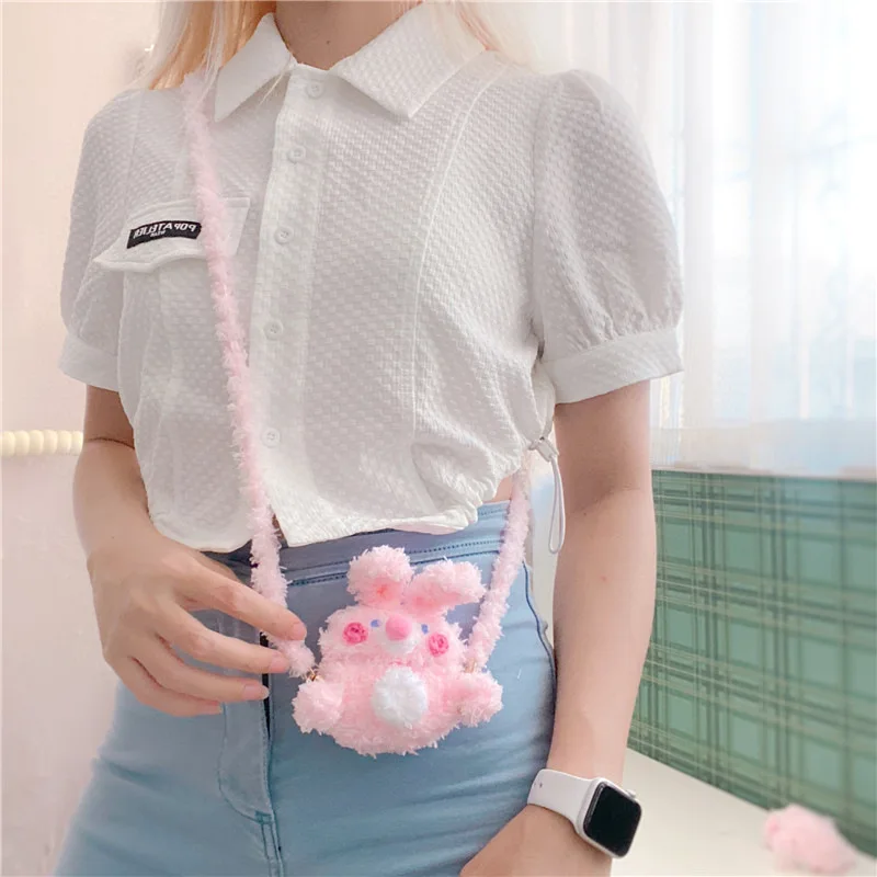 

Cute Plush Rabbit Apple AirPods 1 2 3 Pro Case Cover iPhone Bluetooth Earbuds Accessories Airpod Case Air Pods Case