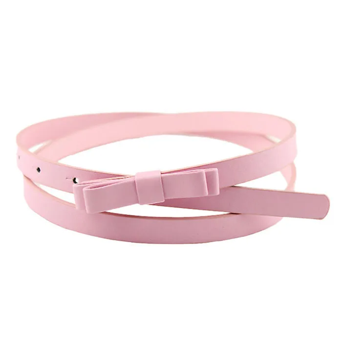 Женские тонкие ремни Dow яркие цвета женский кожаный повседневный ремень с бантом