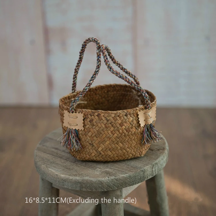 Реквизит для фотосъемки корзины в стиле ретро детская Мини Корзина сельском