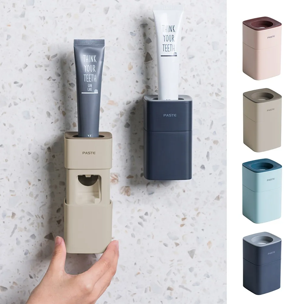 Automatic Toothpaste Dispenser Wall Mount Dust-proof Toothbrush Holder Home Bathroom Waterproof Lazy Squeezer Tool | Дом и сад