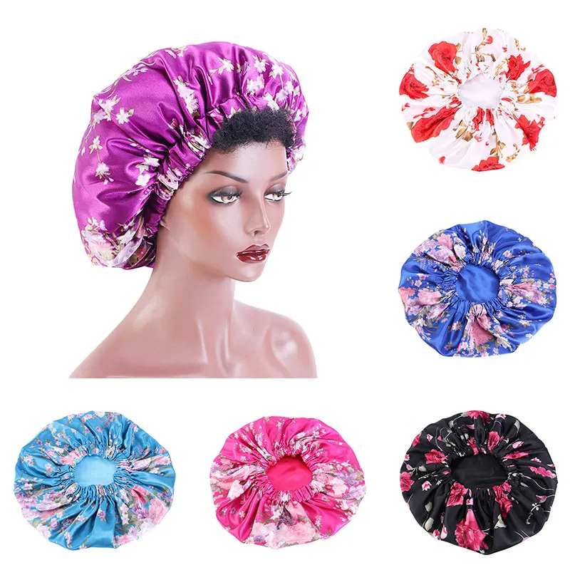 Новая очень большая шапочка головной убор с Африканским узором Атласная для сна