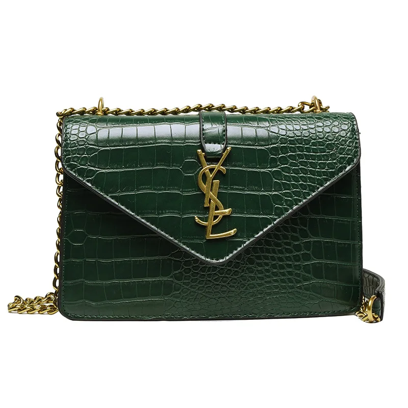 

Texture Crocodile Bag Women's 2021 New Poplar Forest Small Square Bag Fashion Hardware Chain One Shoulder Messenger Bag