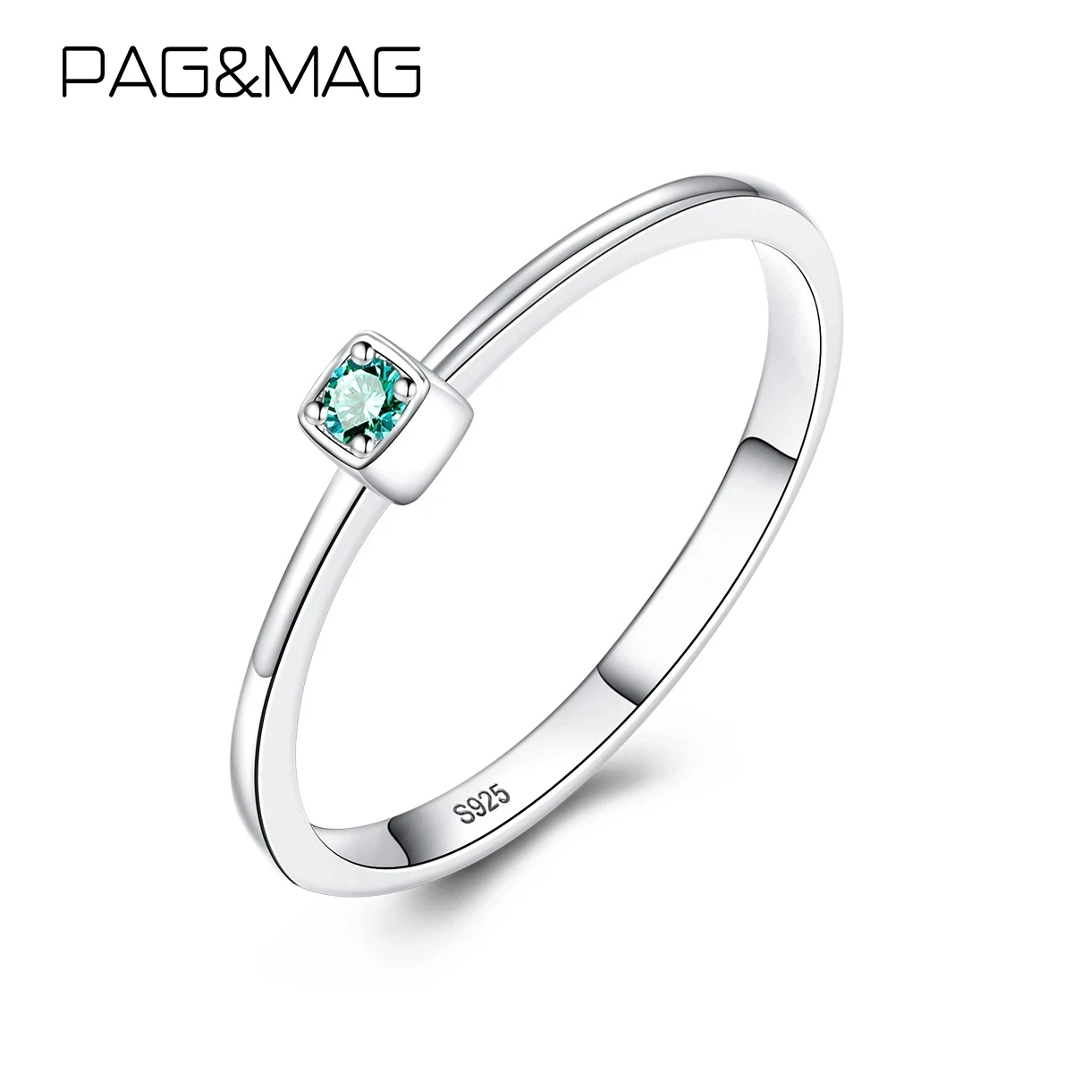 Женское кольцо с изумрудом VVS Bague из 925 пробы серебра зеленым драгоценным
